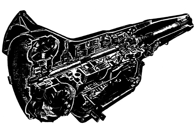 1965-72 Pontiac Turbo-Hydramatic Transmission (M-40) Cut Away View