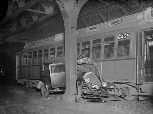 1934 train and car