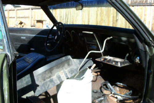 68 Firebird interior pre restoration