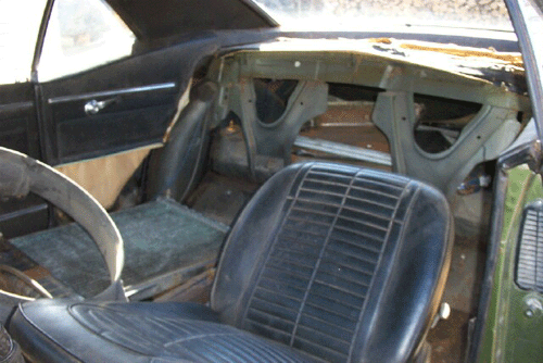 68 Firebird interior Pre Restoration