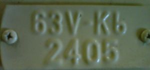 63 stuebaker VIN Plate