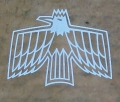 68-69 Firebird Door Window Assy RH w/Bird Stencil