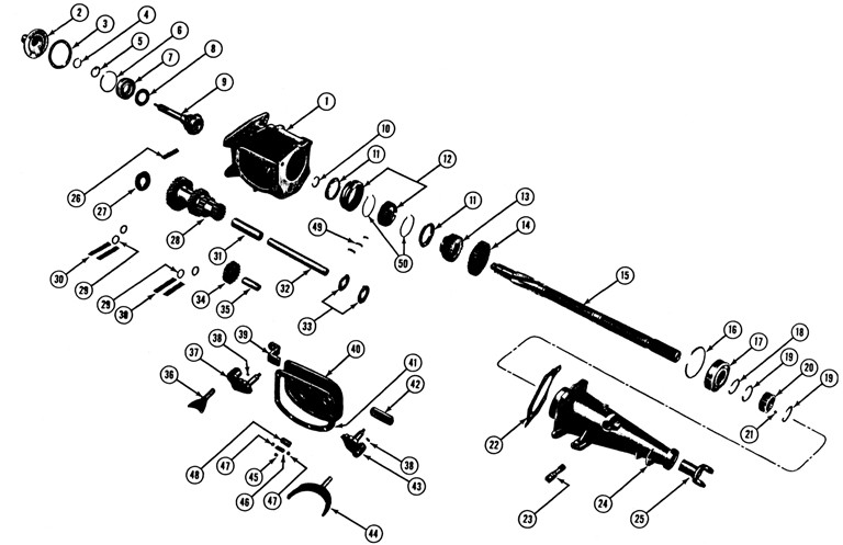 1961-64 Pontiac Manual Transmission-Heavy Duty Expolded View