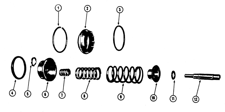 1967-68 Firebird 6 cyl. LOW SERVO Exploded View