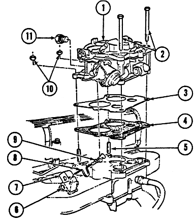 1967-69 Firebird 6 Cyl. 1 & 4 Barrel Carburetors Exploded View