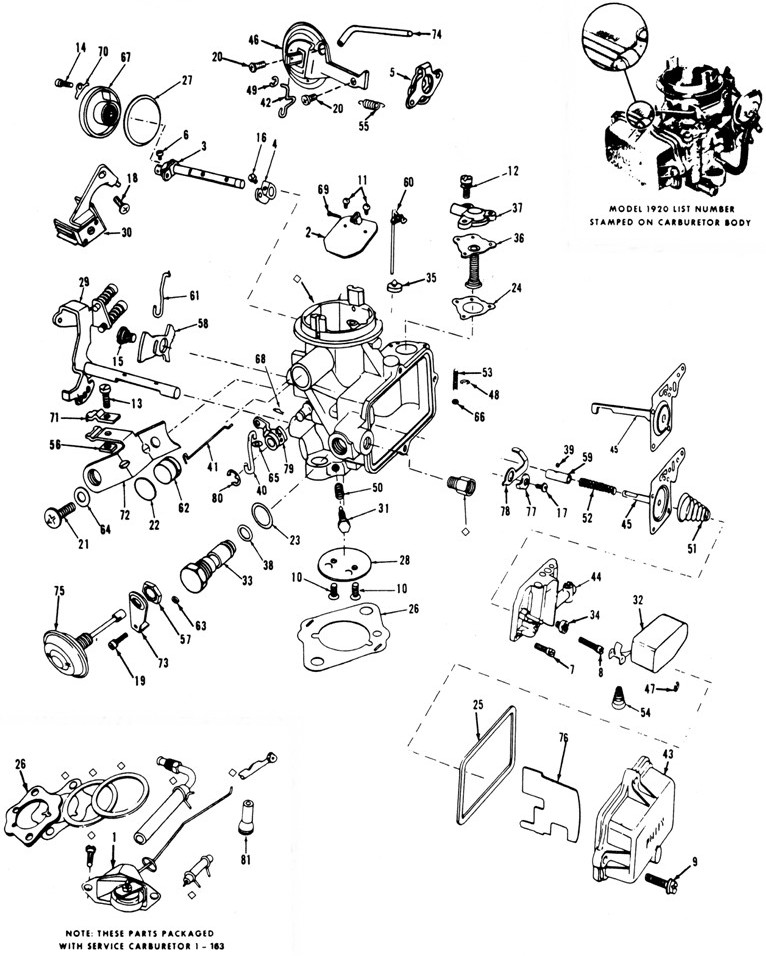 HOLLY MODEL 1931 Exploded view