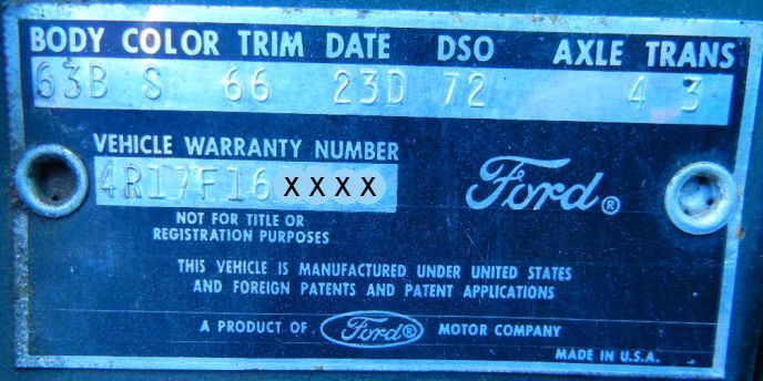 Decode 63 ford galaxie #2
