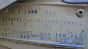 1964 Chrysler Body Plate