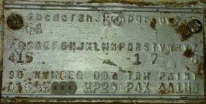 1966 Dodge Body Data Plate