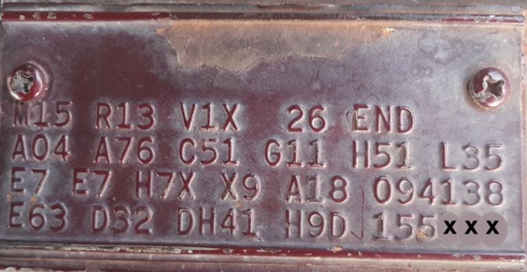 1969 dodge Body Data Plate