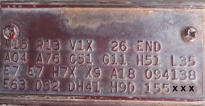 1969 Dodge Body Data Plate