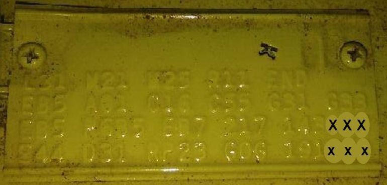 1970 Dodge Body Data Plate