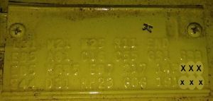1970 Dodge Body Data Plate