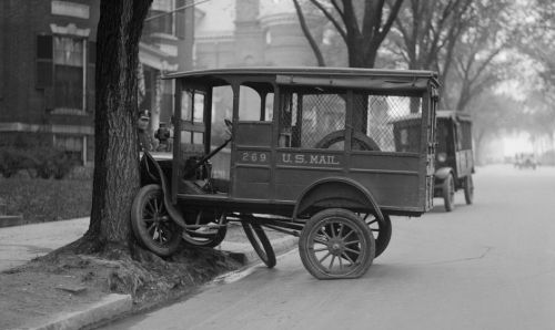 1934 postal truck and tree