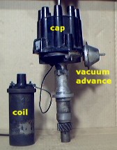 Distributor and coil annotated