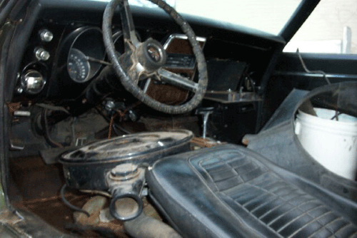 68 Firebird interior pre restoration