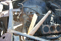 68 Firebird engine compartment pre restoration
