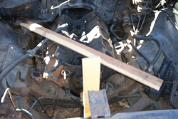 68 Firebird engine compartment pre restoration