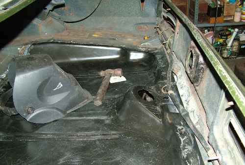 68 Firebird restored trunk pan