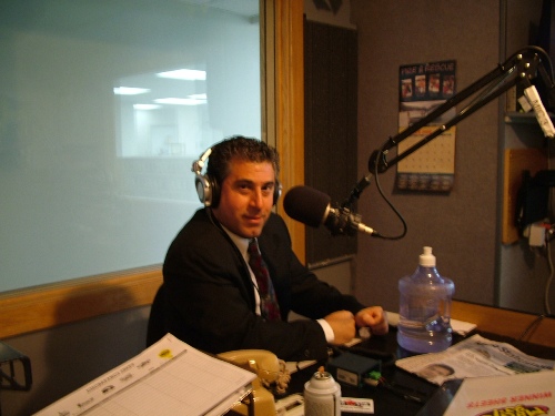 Me at the radio station