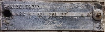 1966 Ford VIN Plate